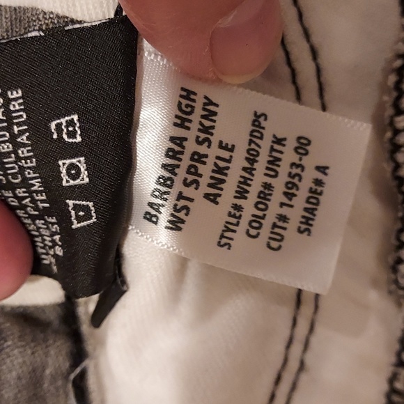 NWOT Women's Hudson Washed 'Barbara High Waisted Skinny Jeans Size 30 Striped - Picture 5 of 9